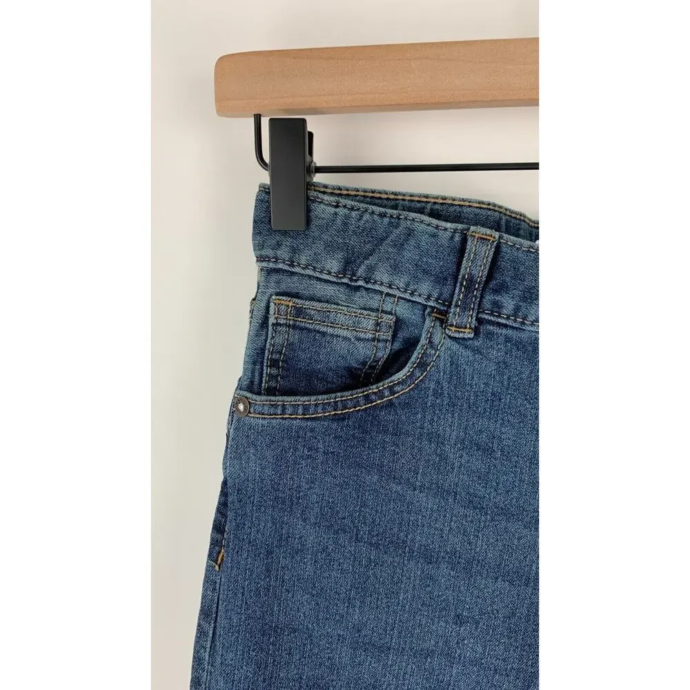 OshKosh B'gosh Boys Blue Straight Leg Denim Jeans 5-Pocket Design Size 14R NWT
